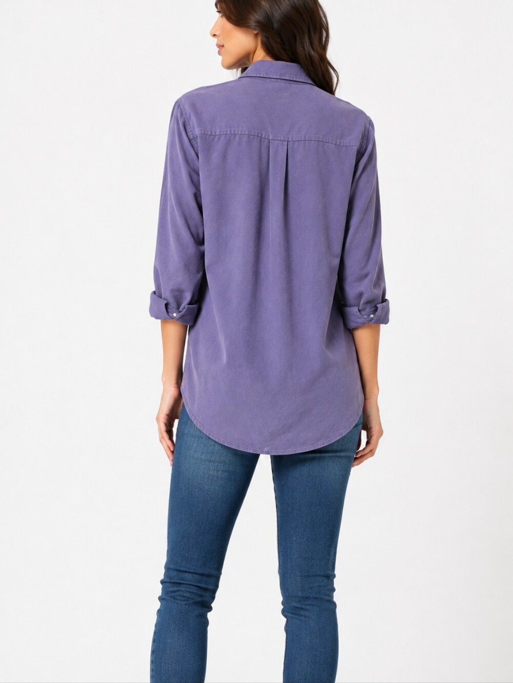 LIZ CLAIBORNE Purple Soft Long Sleeve Top - Picture 2 of 5